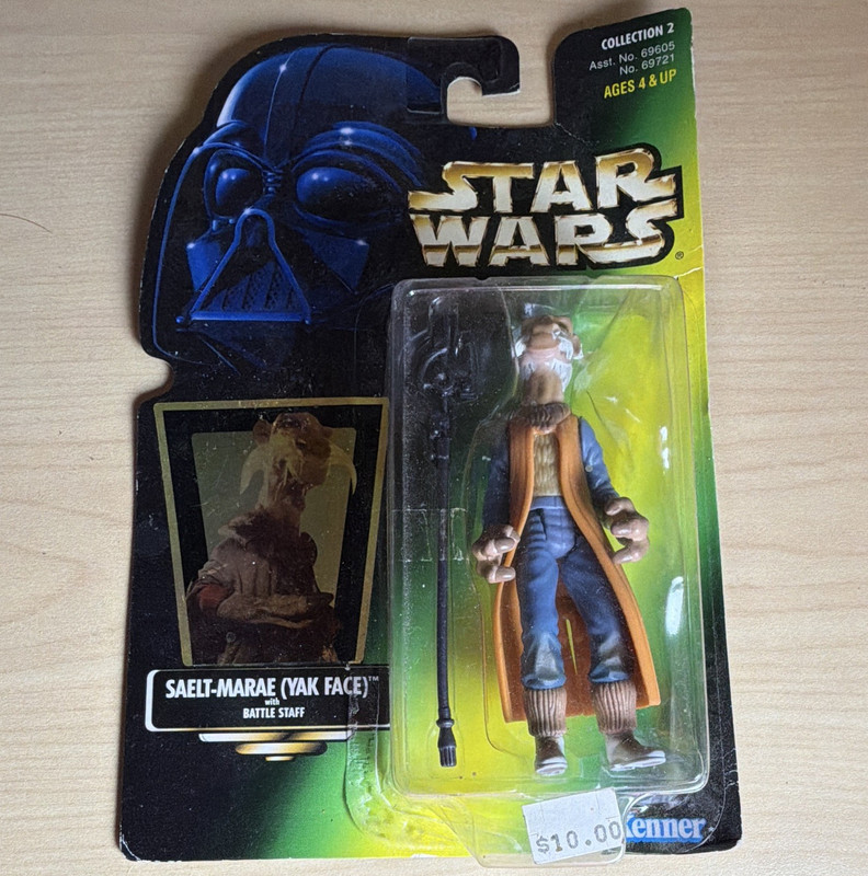 Kenner Star Wars POTF Saelt-Marae Yak Face Battle Staff 1997 Return Jedi