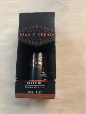 King C. Gillette Men's Beard Oil with Argan Oil-1 fl.oz New In Box Gift for Dad