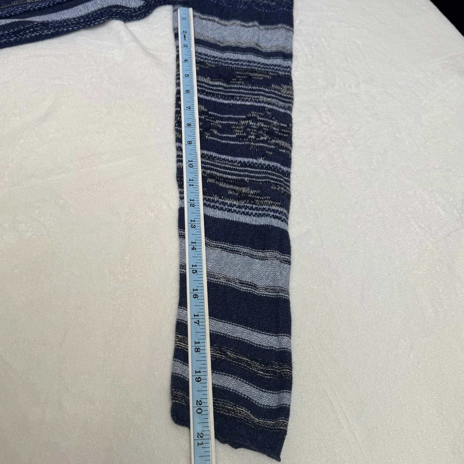 American Eagle Mens Blue Striped Baja Hoodie Knit Cotton Sweater Size M YEAR2014 image 21