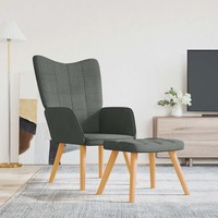 Relaxsessel Mit Hocker Stoff Dunkelgrau Sessel Liegesessel Fernsehsessel