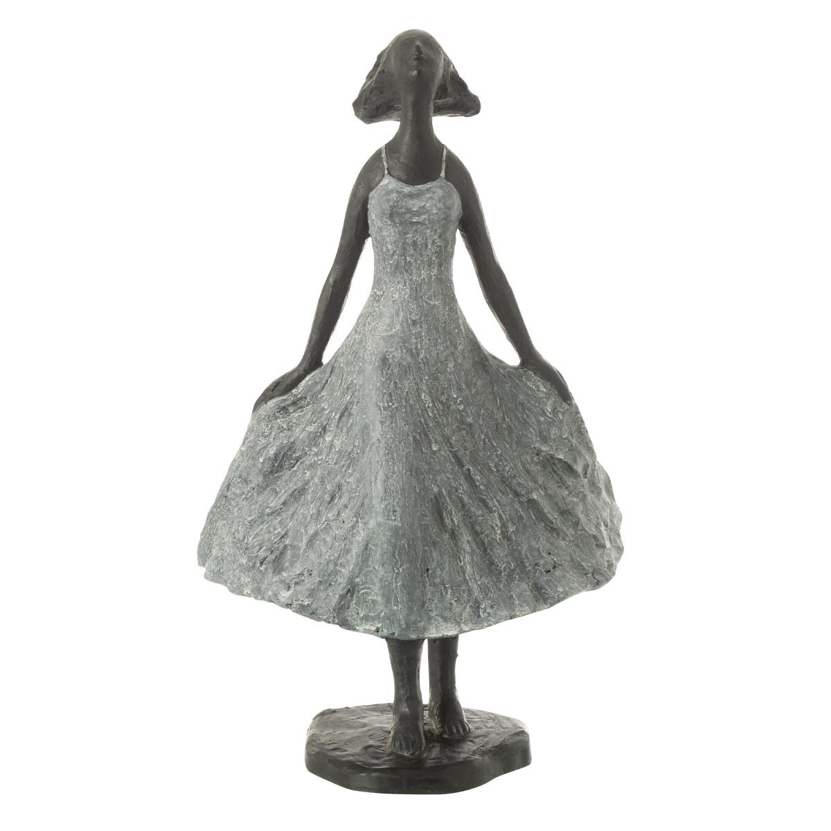 Statuette fille en résine grise Ciel 38cm pour décoration salon et chambre