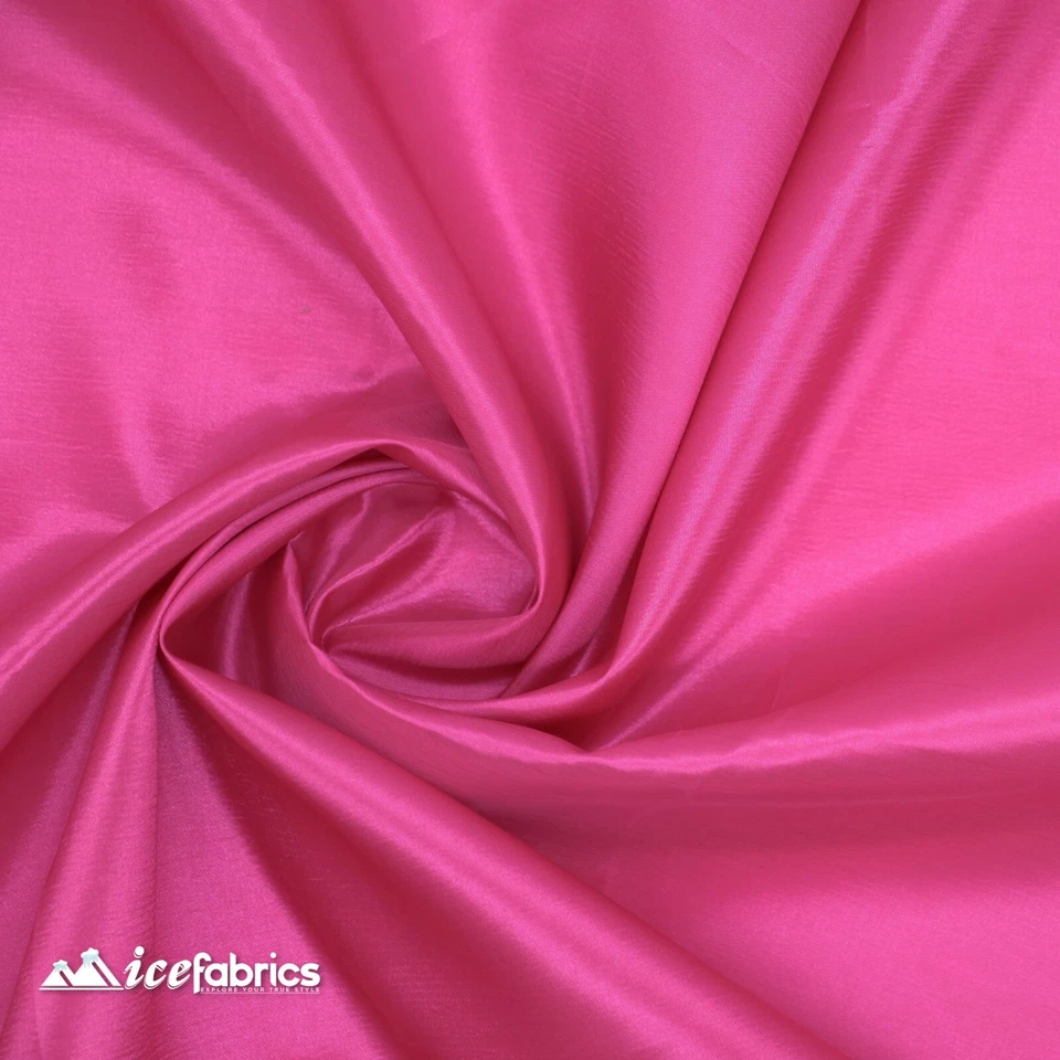 Tecido de tafetá rosa quente por jarda - Tecido de tafetá poli sólido - Decoração - Imagem 4 de 4