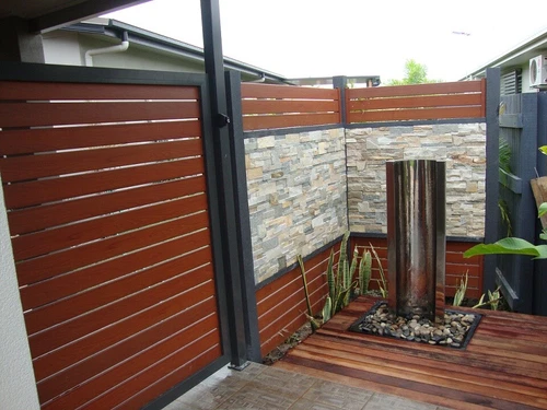 100 x 16mm UV Fencing Frame 4800mm Wood Merbau Aluminium Slat Screen Fence - Picture 7 of 9