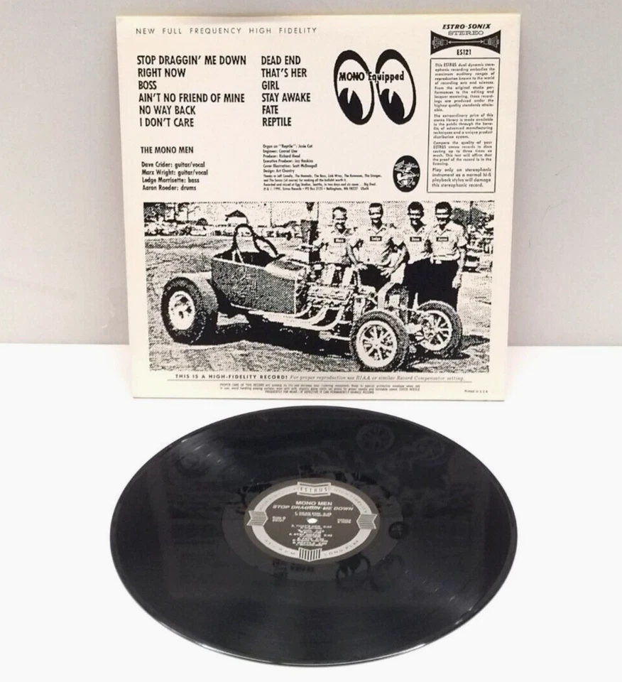 The Mono Men - Stop Draggin' Me Down LP 1992 US Estrus Makers Mummies Punk - Image 2 of 2