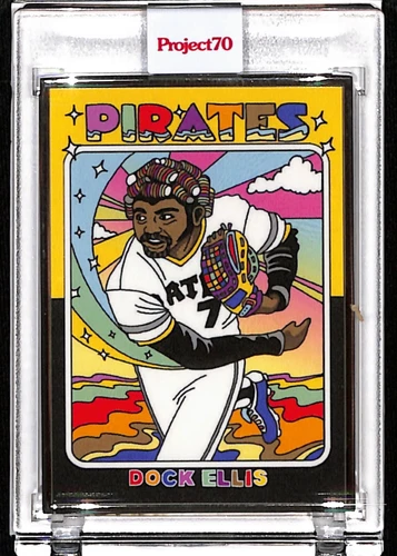 2021 TOPPS PROJECT 70 #184 DOCK ELLIS BY CHINATOWN MARKET AP SILVER FRAME 51/51