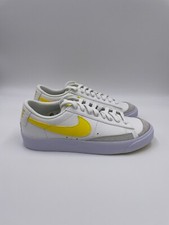 Nike Blazer Low 77 White Opti Yellow Leather Vintage Sneakers Womens DA4074-118