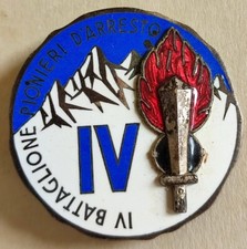 DISTINTIVO IV BATTAGLIONE PIONIERI D'ARRESTO GENIO GUASTATORI MILITARE REGNO 