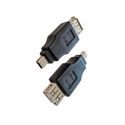 USB Adapter USB Buchse A -> Mini USB B 5 Pin 5 polig MINI-USB 2.0 trapez Stecker