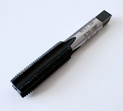 BESLY Right Hand 9/16-18 NF GH3 HSS Hand Plug Tap 4 Flute Black Oxide USA