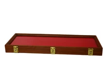 Cherry Wood Display Case 9 x 25 x 2 for Arrowheads Knives Collectibles & More  