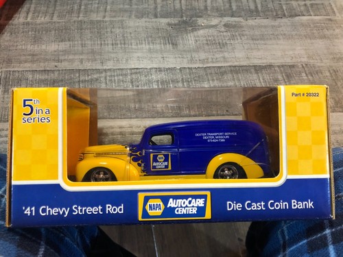 NAPA AUTOCARE 20322; 1941 CHEVY STREET ROD DIE CAST COIN BANK; LIMITED EDITION; - Picture 3 of 6