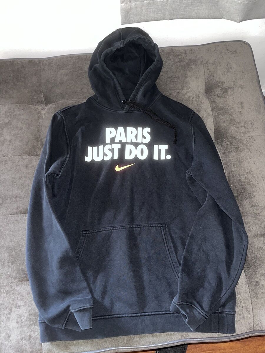 Nike PSG Paris Saint-Germain Just Do It Fleece Soccer Hoodie Nike PSG Paris Saint-Germain Just Do It Fleece Soccer Hoodie