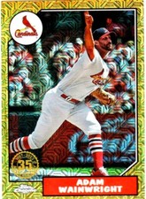 ADAM WAINWRIGHT 2022 TOPPS CHROME GOLD MOJO REFRACTOR BASE SILVER PACK #T87C2-35