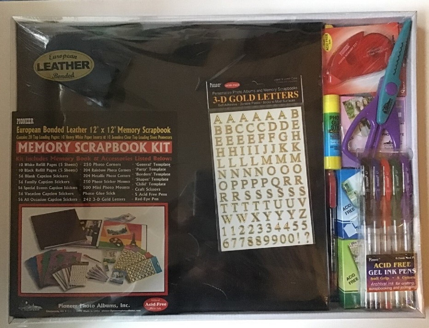 Memory Scrapbook Kit Pioneer NEW Leather 12