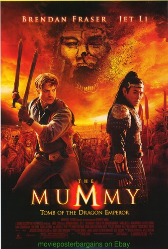 THE MUMMY 3 MOVIE POSTER 2 SIDED N.MINT  27x40 FINAL STYLE BRANDON FRASER JET LI