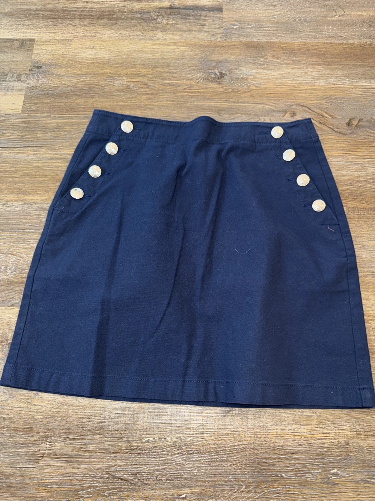 Loft Skirt Womens Medium Blue Anchor Sailor Nautical Preppy Coastal Ladies Sz8 P