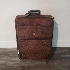 Chocolate  DVF  Signature Logo L Luggage