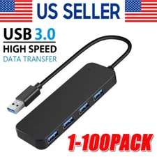 4 Port USB 3.0 Hub Splitter Multi Adapter 5Gbps High Speed PC Desktop Laptop LOT