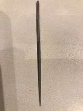 Nicholson, 4" Three Square 4 cut (Triangular) Round Handle Needle File,  New 