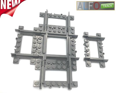 Mini Kreuzung 90° + 4 Viertel Schienen für Lego City Zug - Injection Mold