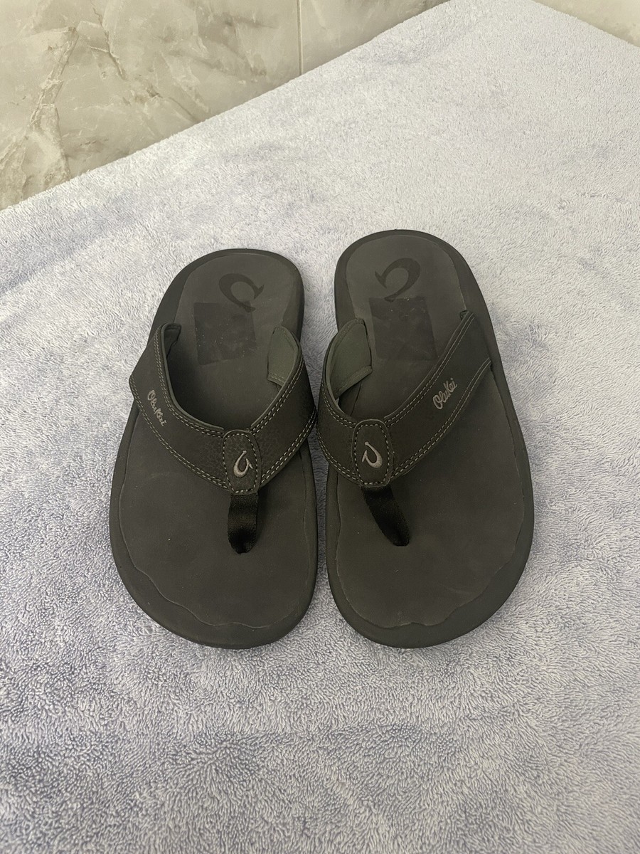 *OluKai Black Men\'s Flip-Flops ( sz 10) Ohana Men main image 2