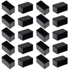 Bonsicoky 20Pcs Rectangle Rubber Furniture Leg Caps 3/4" x 1-1/2" Vinyl Flexi...