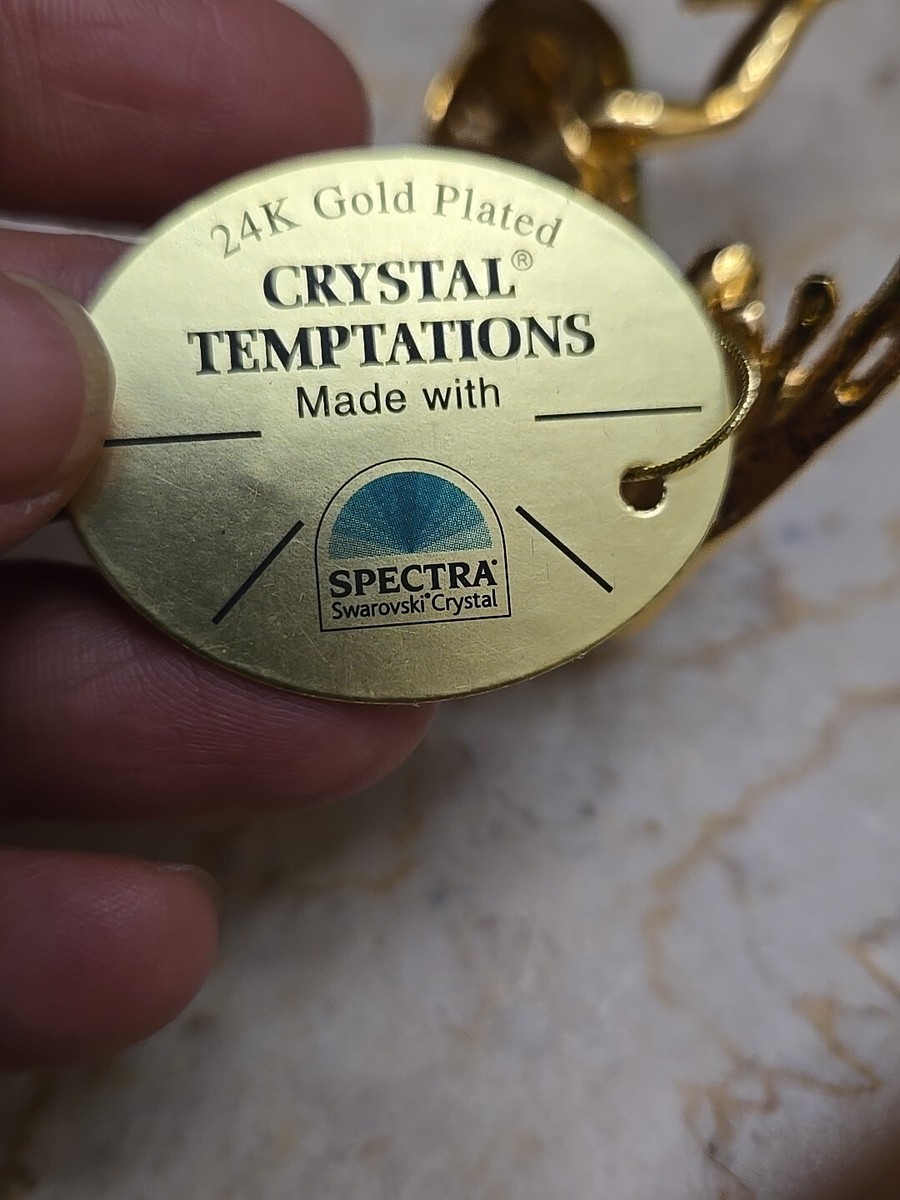 Crystal Temptations 24 Kt GOLD Plated And Enamel FROG Spectra