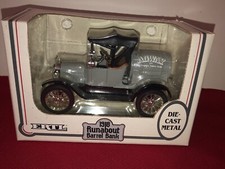 NEW AGWAY 1991 ERTL 1918 RUNABOUT BARREL LOCKING COIN BANK 1:25 DIECAST TRUCK