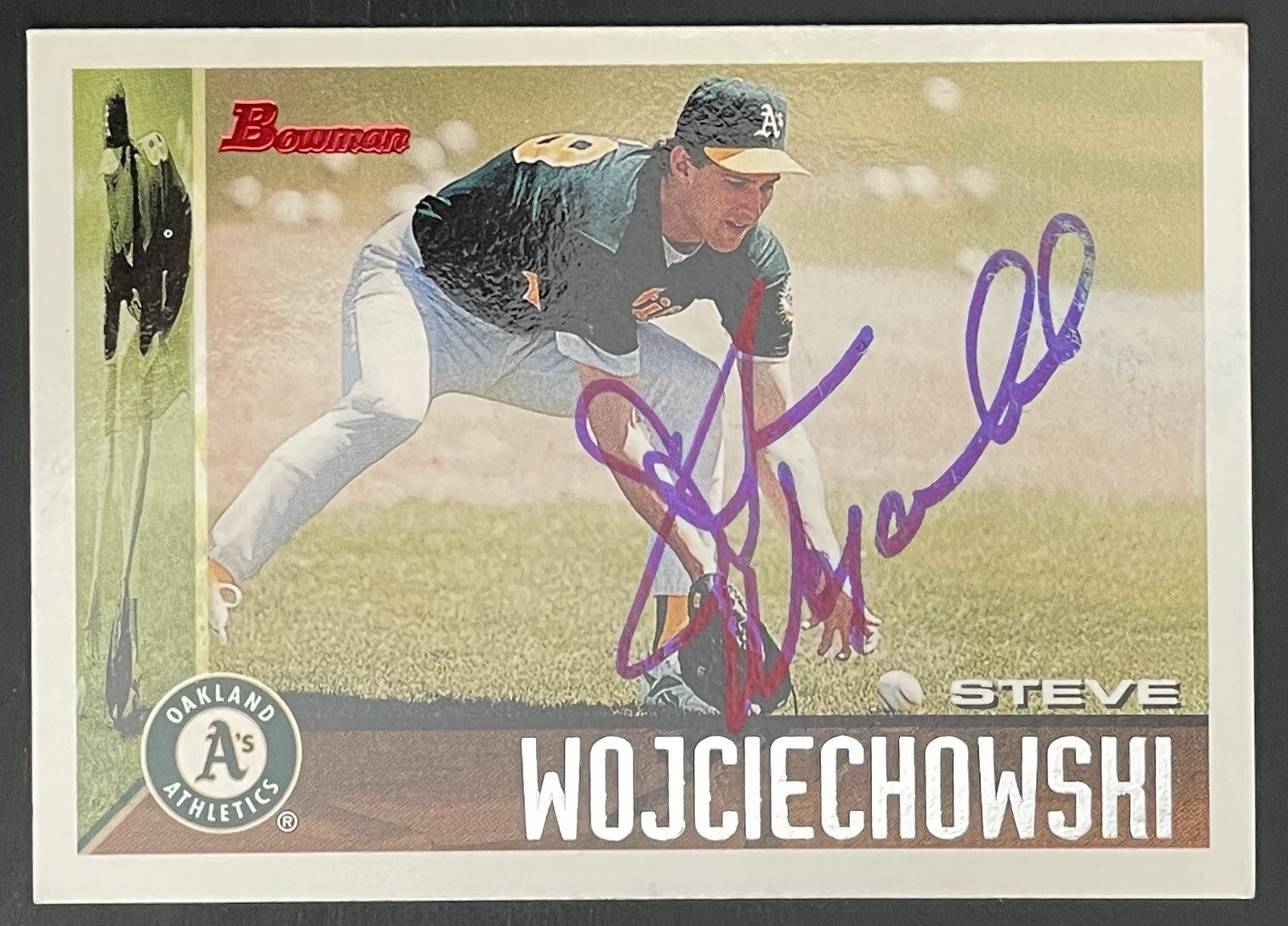 1995 Bowman Signed #204 Steve Wojciechowski Oakland Athletics Autographed Card