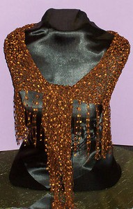 Dressy Shawlette - Copper - Shawl - Perfect for Parties and the Holidays!!!