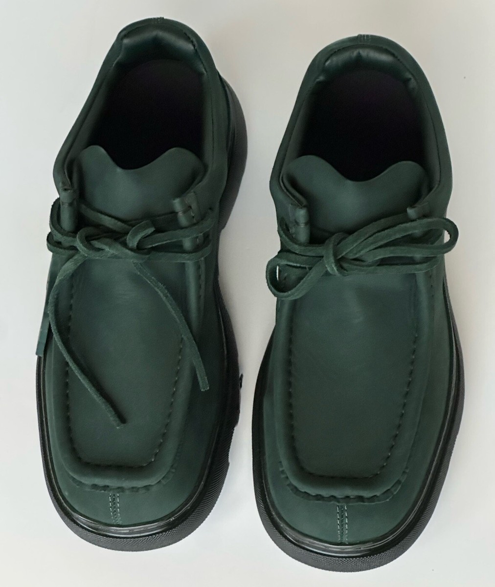 Burberry Green Leather Creeper Lace-up Boots 10 US (43 Eu  display picture 3