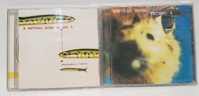 Natural Born Techno 5 and 6 CD's Elysium Bulbawee Yellow Cake Unit Moebius