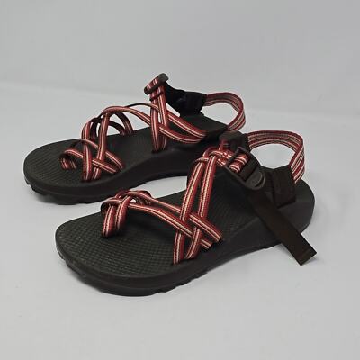 Chaco Women's ZX/2 Pink Striped Double Strap Toe Loop Vibram Sandals, Size 