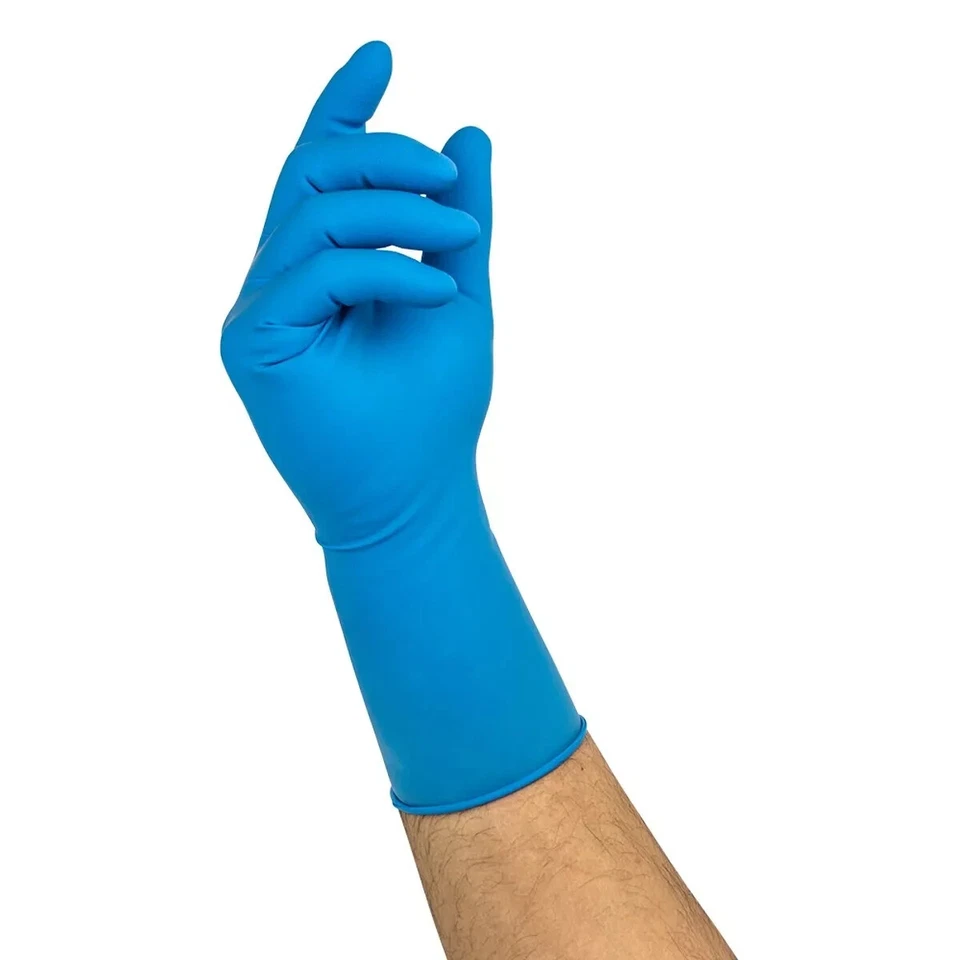 50- PK. Guantes de látex de goma desechables sin polvo SG-375 para automoción atención médica Foto 3 de 4