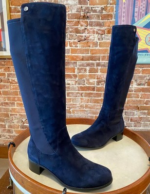 blue wide calf boots