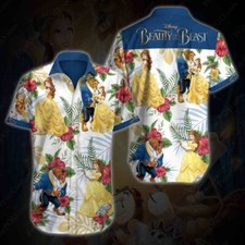 Beauty And The Beast 3D HAWAII SHIRT Halloween Gift Us Size Christmas Gift