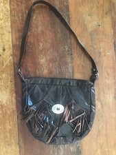 VTG 80s XL brown fringe cowgirl festival purse southwestern quality jumbo bag