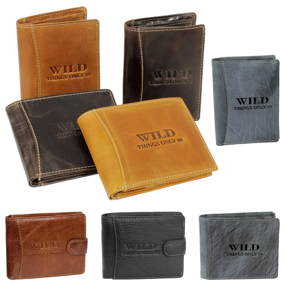 BAG STREET Herren Geldbörse Geldbeutel Portemonnaie echt Leder Querformat Hochformat Neu