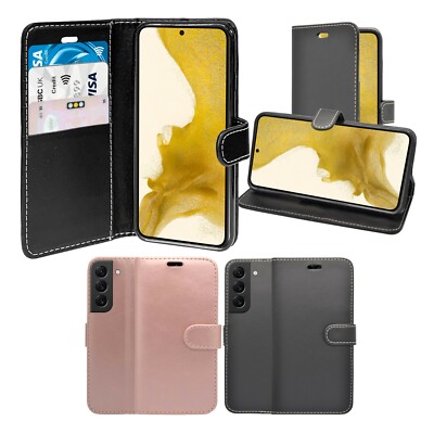 Für Samsung Galaxy S22 Handy Hülle Wallet Flip PU Leder Ständer Kartenfach Cover