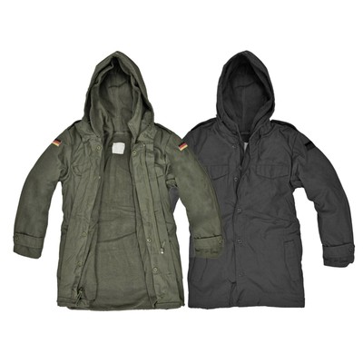 military style jacket with hood