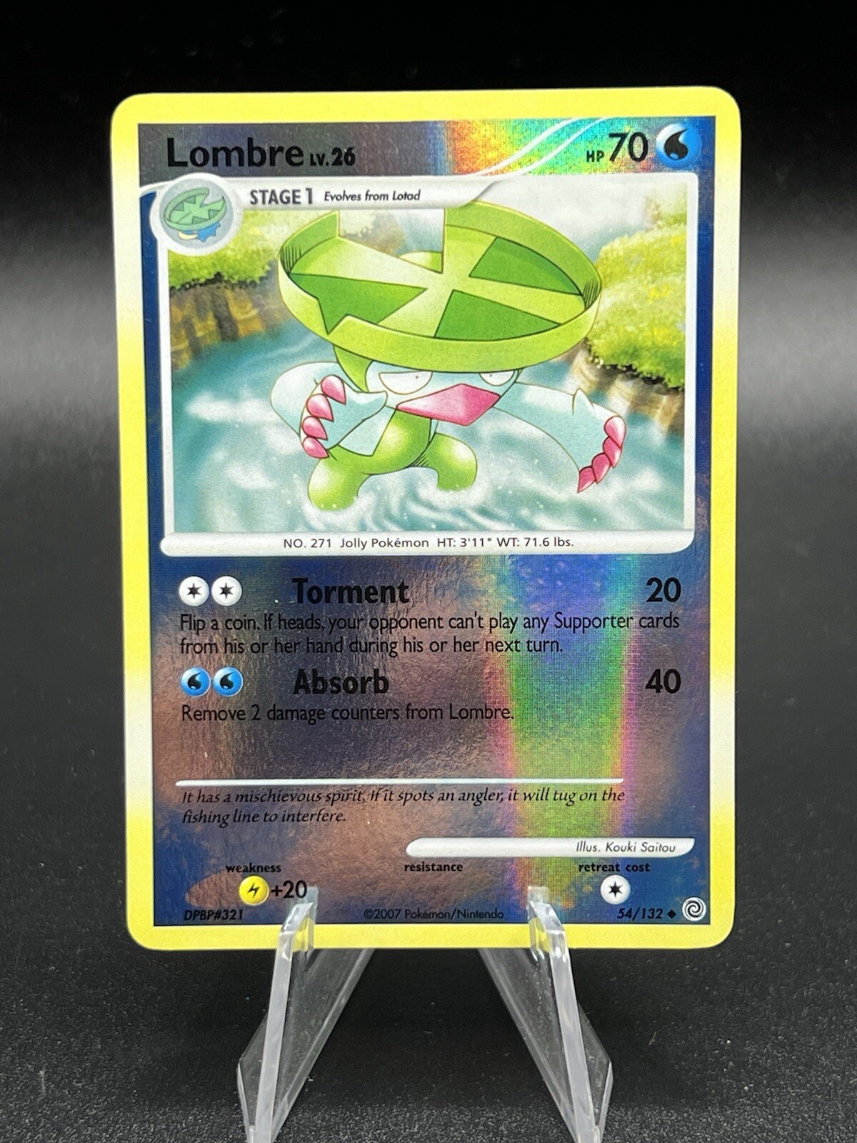 Pokemon Lombre 54/132 Reverse Holo Uncommon Secret Wonders NM FK1