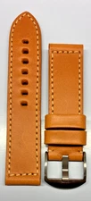 22mm Tan Genuine Leather Watch Band - USA