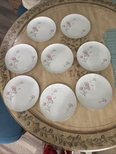 8 Royal Court Salad Plates 9 1/2" Fine China Carnation Japan 1950's