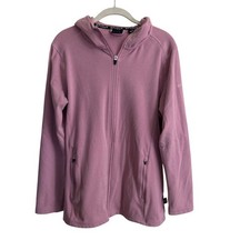 Spyder Women's Full Zip Hooded Fleece Jacket Pink Size Medium Athletic Casual