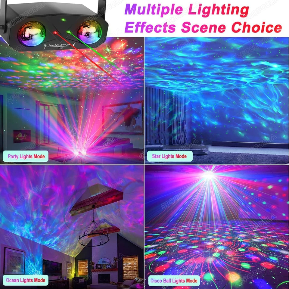 Party Disco Ball, Dj Disco Light Strobe Dance Sound Activated with Remote Contro - Image 2 of 4