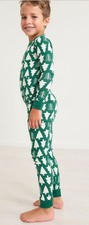 hanna andersson Boys Holiday Print Pajama Set Green Size 3T