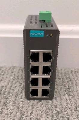 Moxa EDS-208 Rev 2.1.0 Ethernet Switch 8 Port 3093015000025 USED