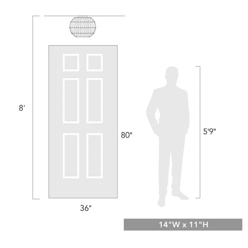 Golden Lighting Florence 14" Wide Woven Rope Modern Ceiling Light - Picture 3 of 6