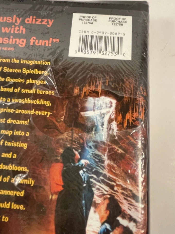 The Goonies VHS Clamshell 13275 New Factory Sealed Watermark Not Mint - Image 3 of 4