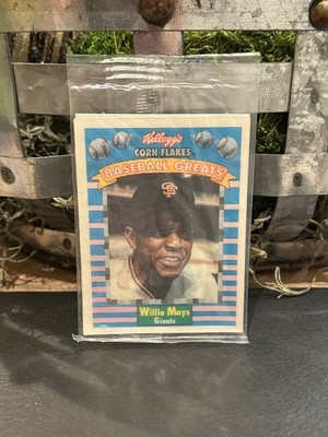 1991 Kellogg's Corn Flakes Baseball Greats - Willie Mays #3 In Original Package!